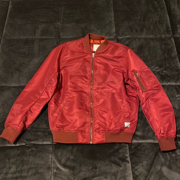 H&M Red Bomber Jacket - Picture 1 of 3